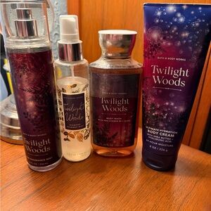 Bath & Body Works Twilight Woods Body Wash Set - Purple and Gold